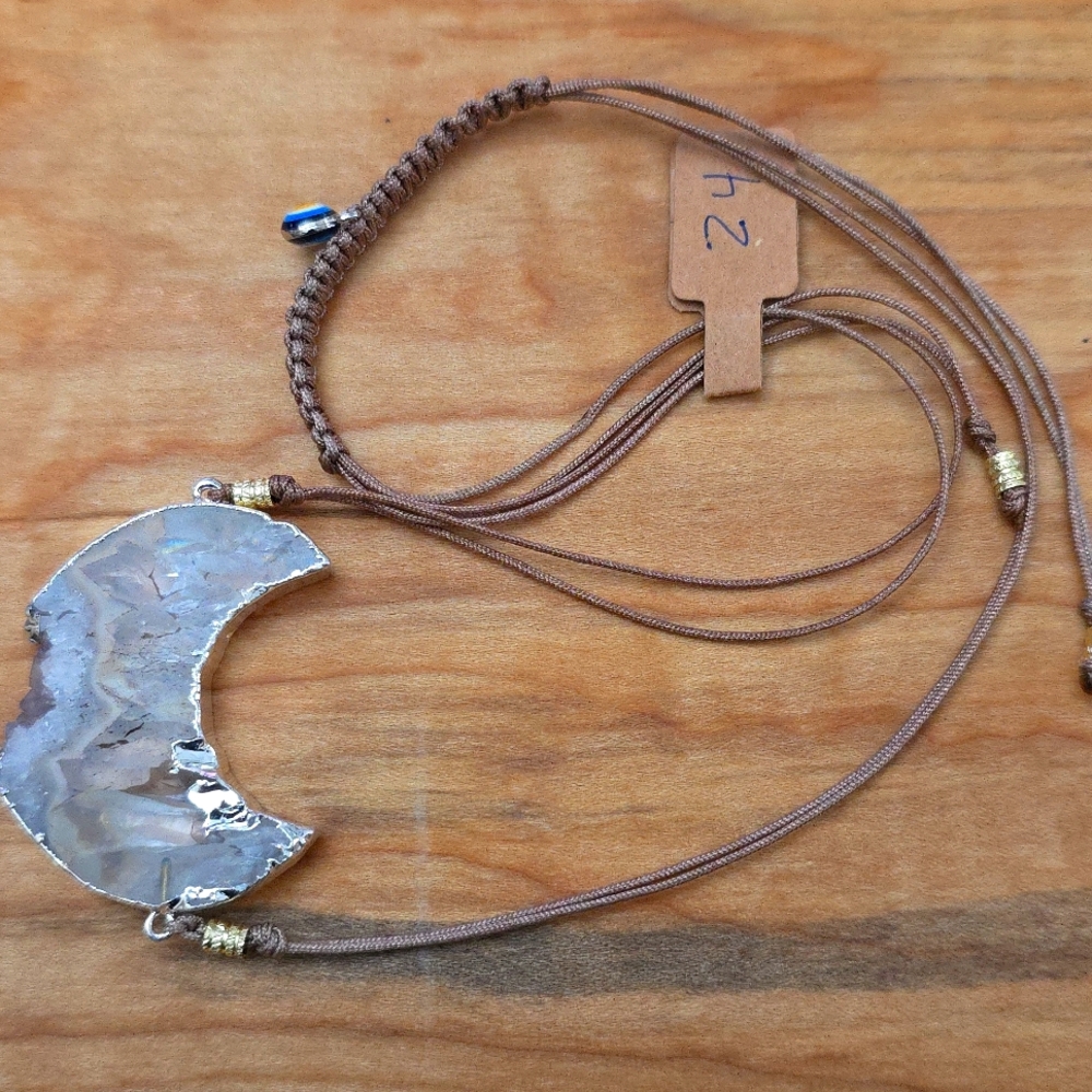 Druzy Moon Agate Necklace